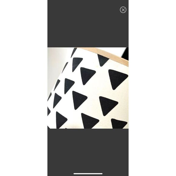 Giraffe Lamp Gold Base Black White Shade 10 x 17 - Picture 5 of 7